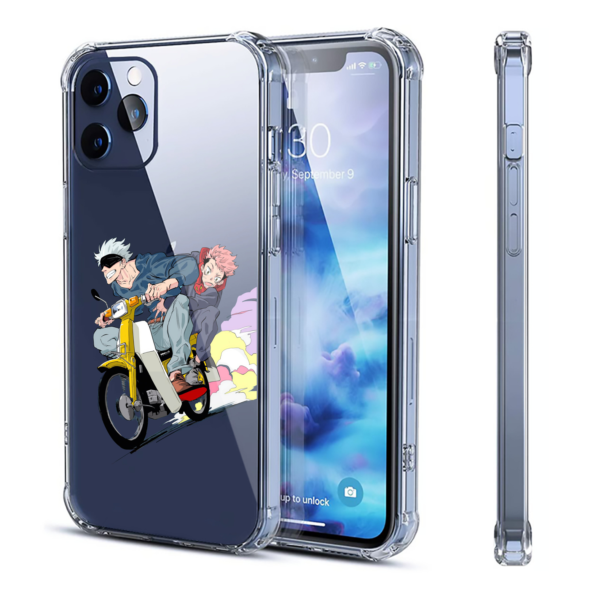 （画像用） 呪術廻戦 Jujutsu Kaisen 【iPhone 12シリーズ対応】透明スマホケース（クリアソフトケース）
